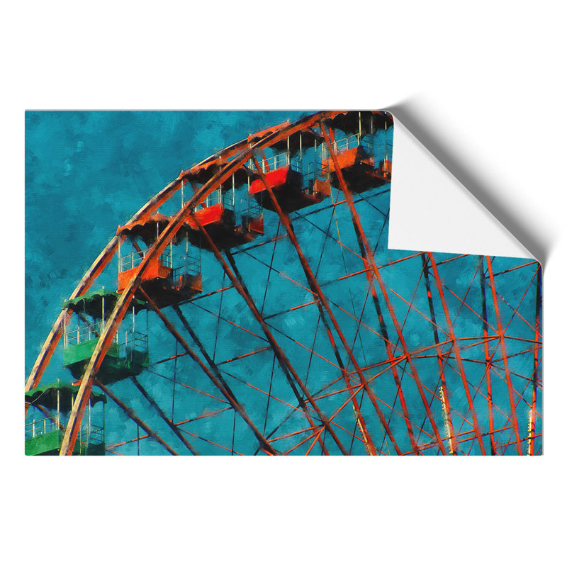 Ferris Wheel Painting - Frameless Print, 42cm H x 59cm W x 0.1cm D