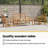 vidaXL Garden Sofa Set 4 pcs Natural Solid Teak Wood