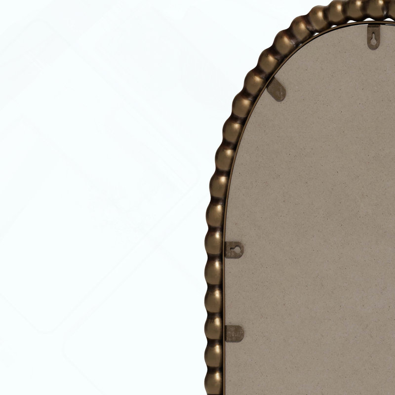 Miroir mural ovale rétro en fer avec effet antique