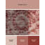 Tapis moelleux et moelleux à motif abstrait moderne et contemporain en brun - reliure rose-1134650192