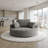 Boneless 55''L Corduroy Chenille Foam Single Swivel Chair, Fluffy Modern Sleeper, 360 Degree Swivel Chair For Living Room, Bedroom, Lounge And Projection Room-585525094