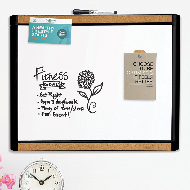Tableau blanc magnétique MOD et Pin-it 20 po x 16 po