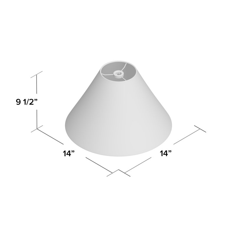 Abat-jour Linen Empire, Lin blanc, H 9,5 po x l 14 po x P 14 po