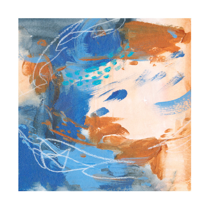 " Blu Hurricane IV " Painting Print, 24" H x 24" W x 2" D