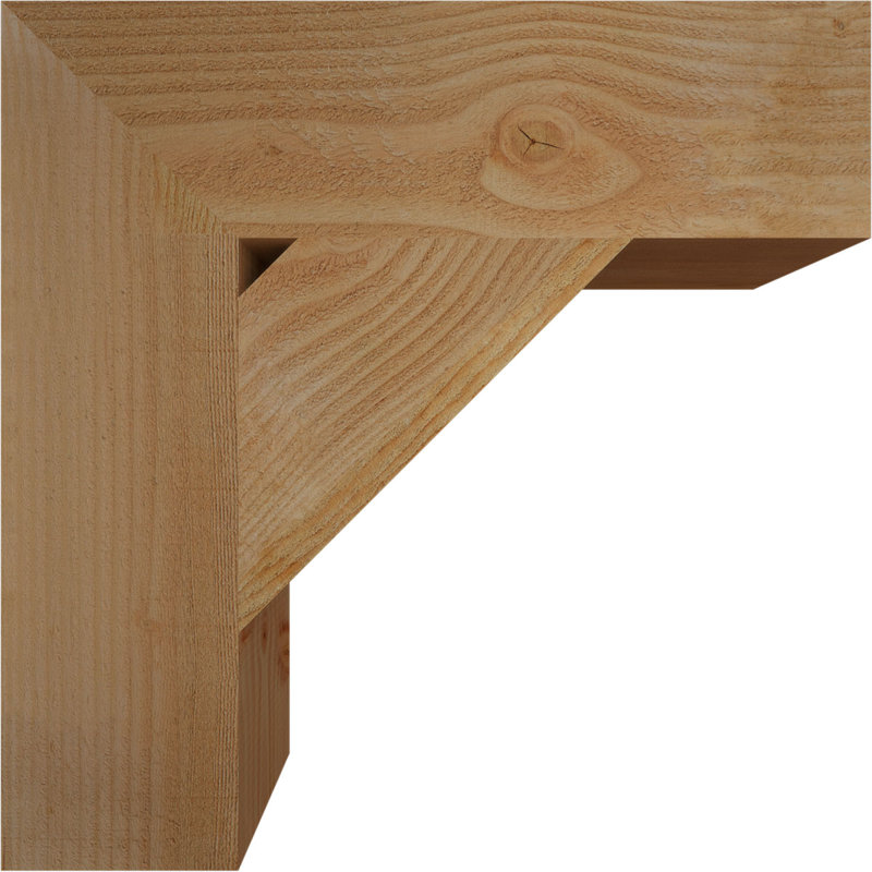 Traditional Block Bracket, Douglas Fir (Rough Sawn), 22" H x 6" W x 22" D