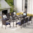 Sutiya 8 - Person Patio Dining Set with Rectangular Table , Cushions Included