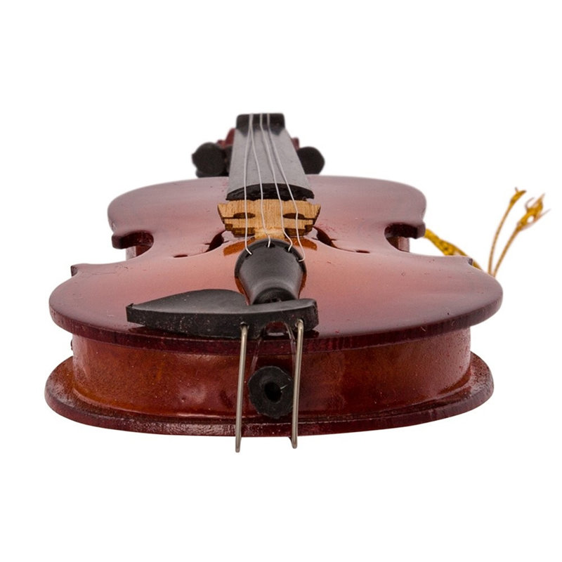 Kurt Adler 5.5" Wood Violin Ornament with Leather Case