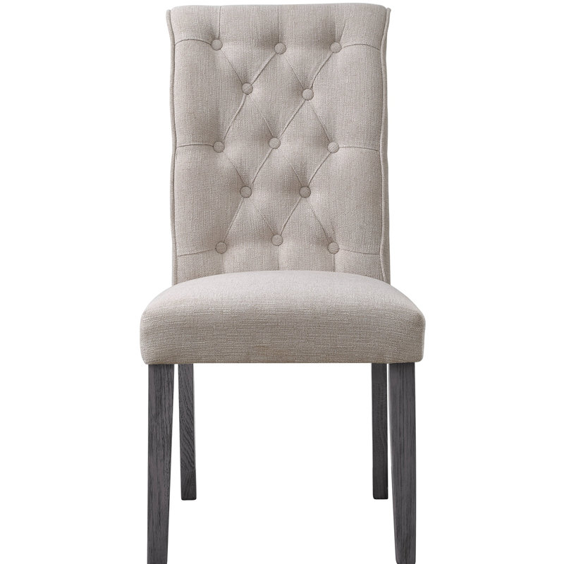Ensemble de 2 chaises d'appoint en lin Yabeina
