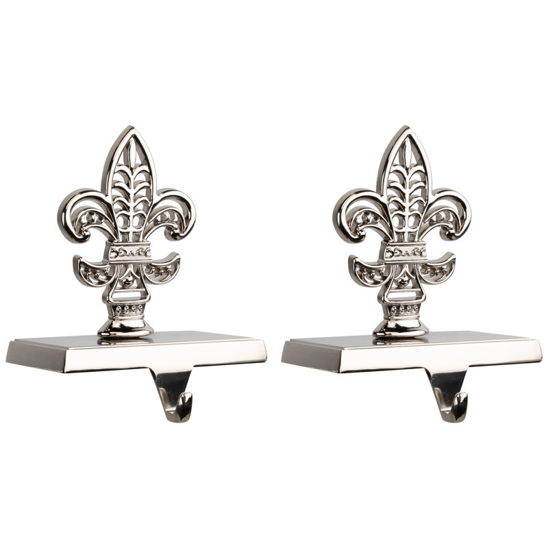 Porte-chaussette de Noël Fleur De Lis - 5 po - ensemble de 2