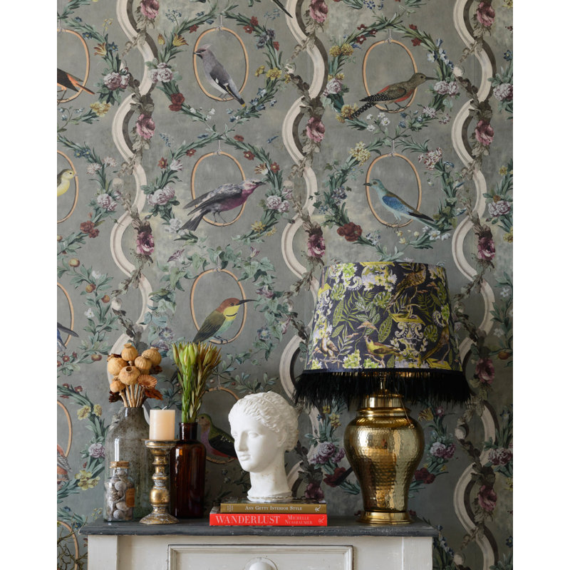 The Transylvanian Manor Wallpaper Roll, Brown/Gray/Taupe