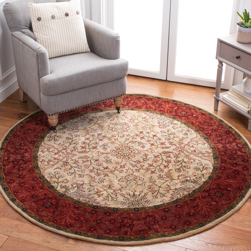 Griswold Wool Pile Oriental Rug, Round 6'