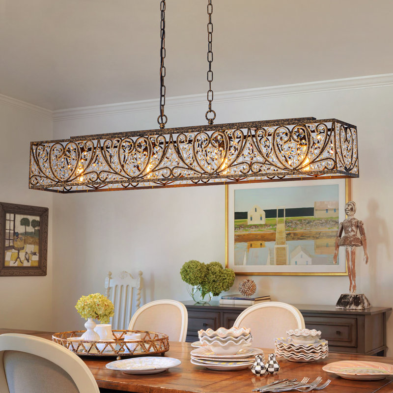 Jaquille 4 - Light Dimmable Square / Rectangle Chandelier
