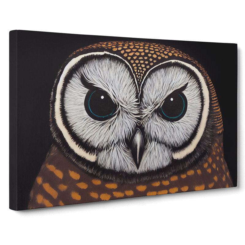 Ingenious Owl - Wrapped Canvas, 50cm H x 76cm W x 3cm D