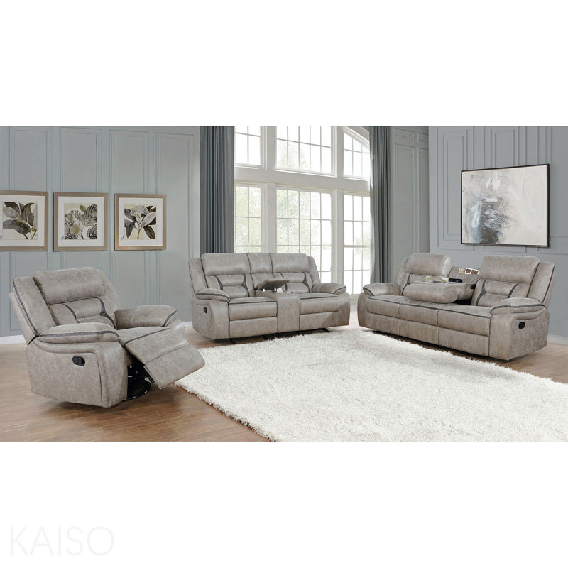 Causeuse coulissante avec console Taupe, Taupe