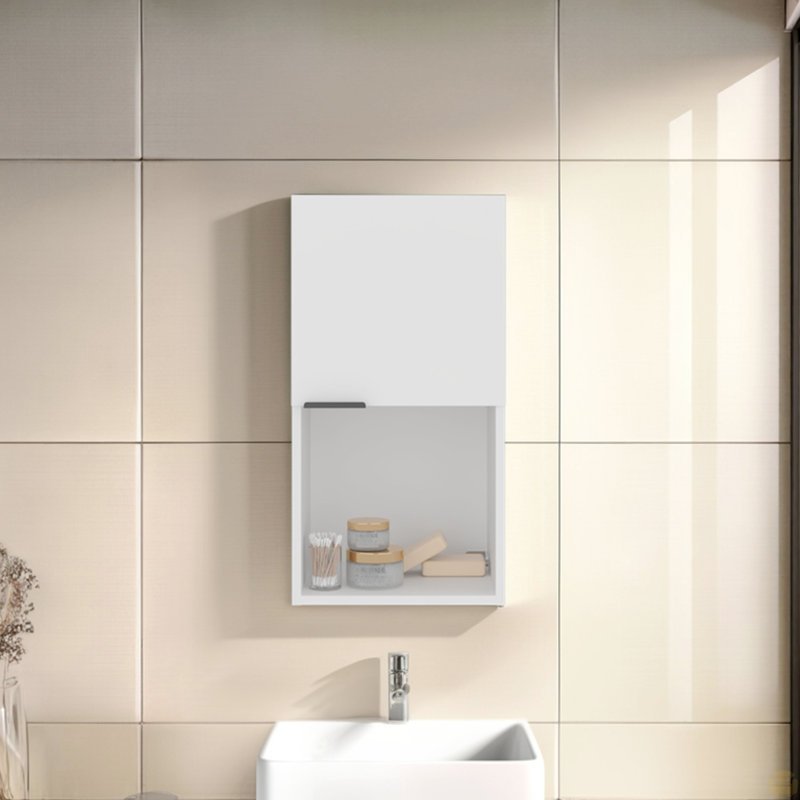 Armoire de salle de bain murale avec rangement caché
