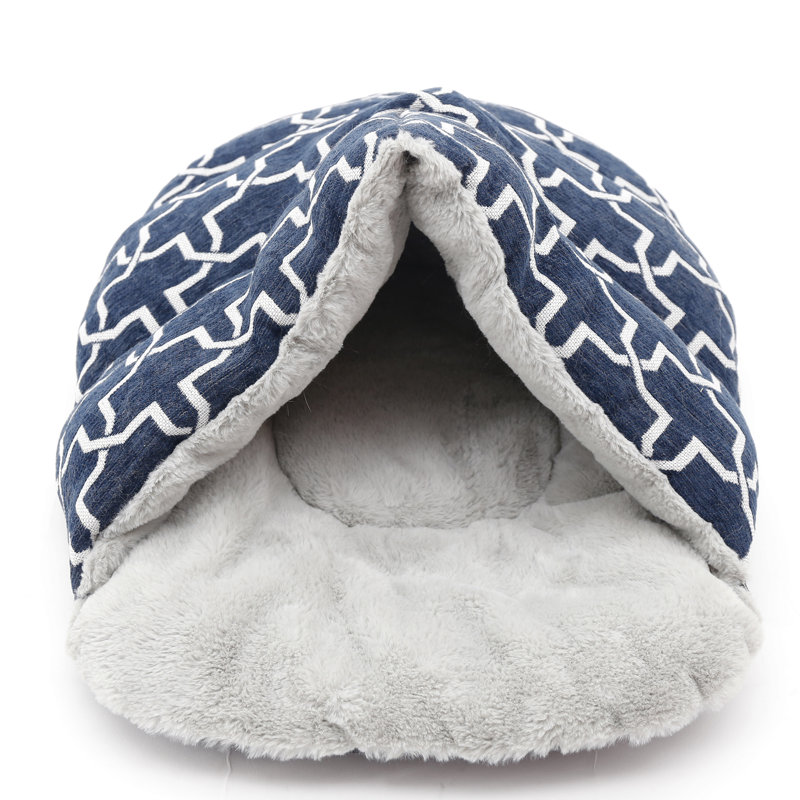 Wendy Geometric Nest Pet Bed, Chocolate