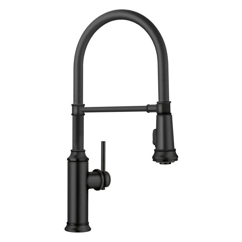 Robinet de cuisine à double jet Empressa Semi-Pro - Noir mat, Noir mat