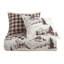 Jacinta White Brown Cotton Bear Deer Woodland Print Modern Rustic Cabin Lodge Quilt Set-1786516810