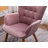 Battistina Velvet Armchair with Ottoman-432621137
