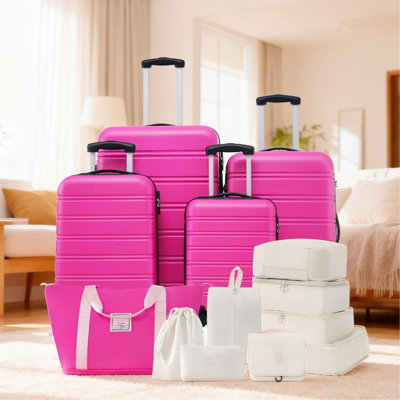 Hardshell Luggage Sets 4 pcs + Bag Spinner Suitcase with TSA Lock Lightweight-16"+20"+24"+28" Luggages