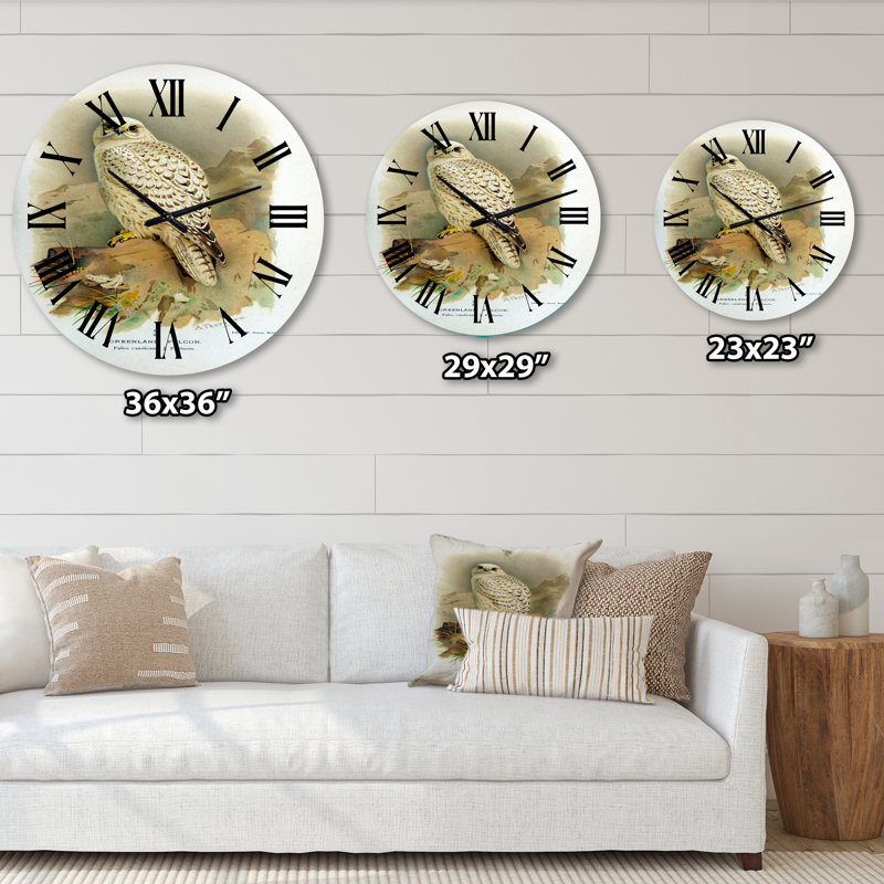 Vintage Bird Life VII - Horloge murale traditionnelle, Moyenne