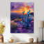 Cactus vert, désert, coucher de soleil I - art mural floral cactus-1882294562-1882294563