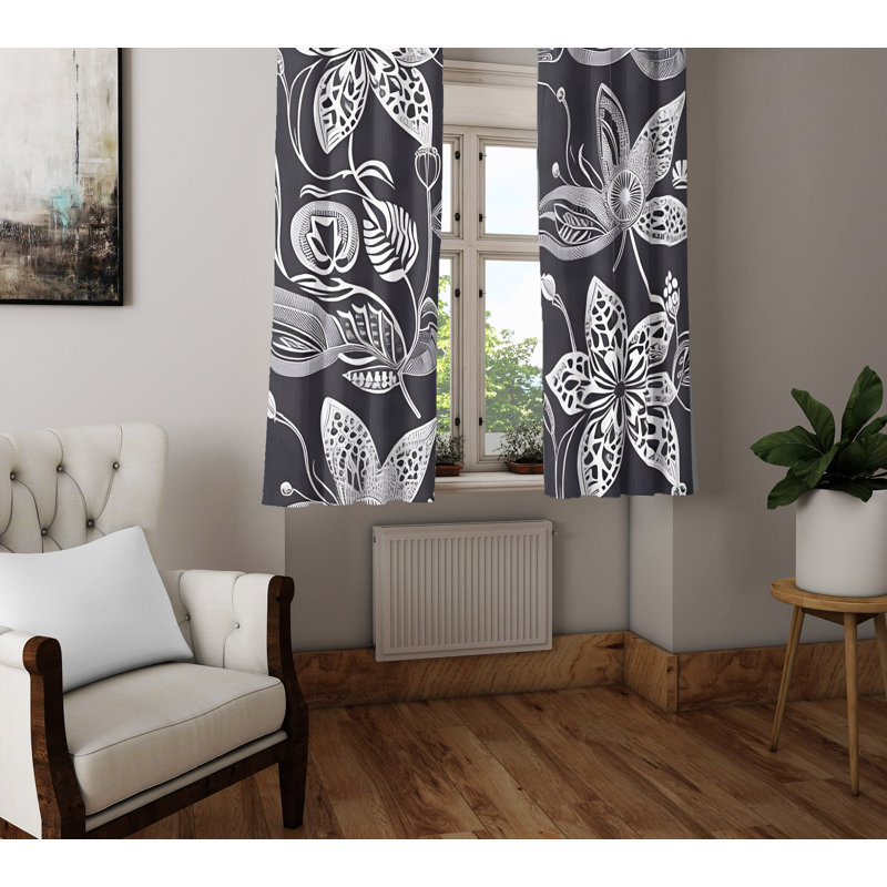 Breelee Semi Sheer Curtain Pair, 56" W x 78" L
