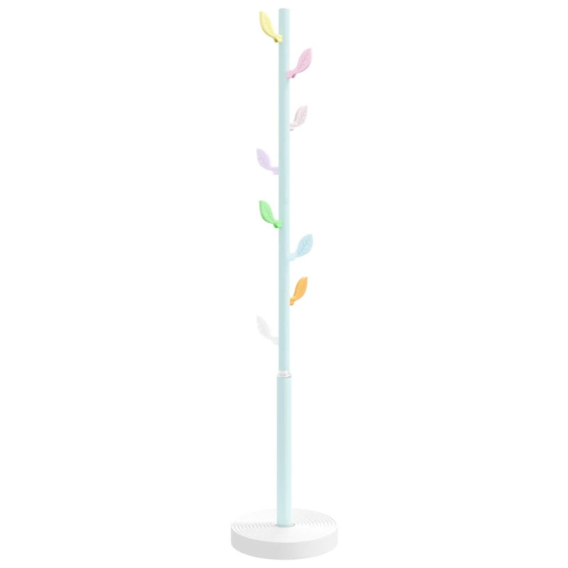 Tusten Iron Freestanding Coat Rack, Blue