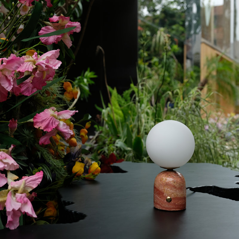 Snow ball table lamp-green, Pink