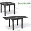 Table de salle à manger d'extérieur en aluminium extensible pour 4 à 6 personnes Lerline