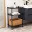 Étagère de rangement polyvalente en métal Petite étagère de rangement à 3 niveaux Étagère en fil métallique Étagères de rangement réglables pour la salle de bain Salle de lavage