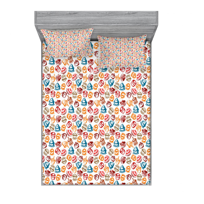 Microfiber Sheet Set, Queen Sheet Set with Fitted Sheet