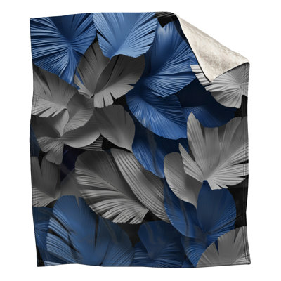 Couvertures texturées à feuilles de palmier