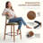 Upholstered Solid Wood Barstool Chair-848253280