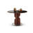 Walnut Round Sintered Stone Dining table-2044837714