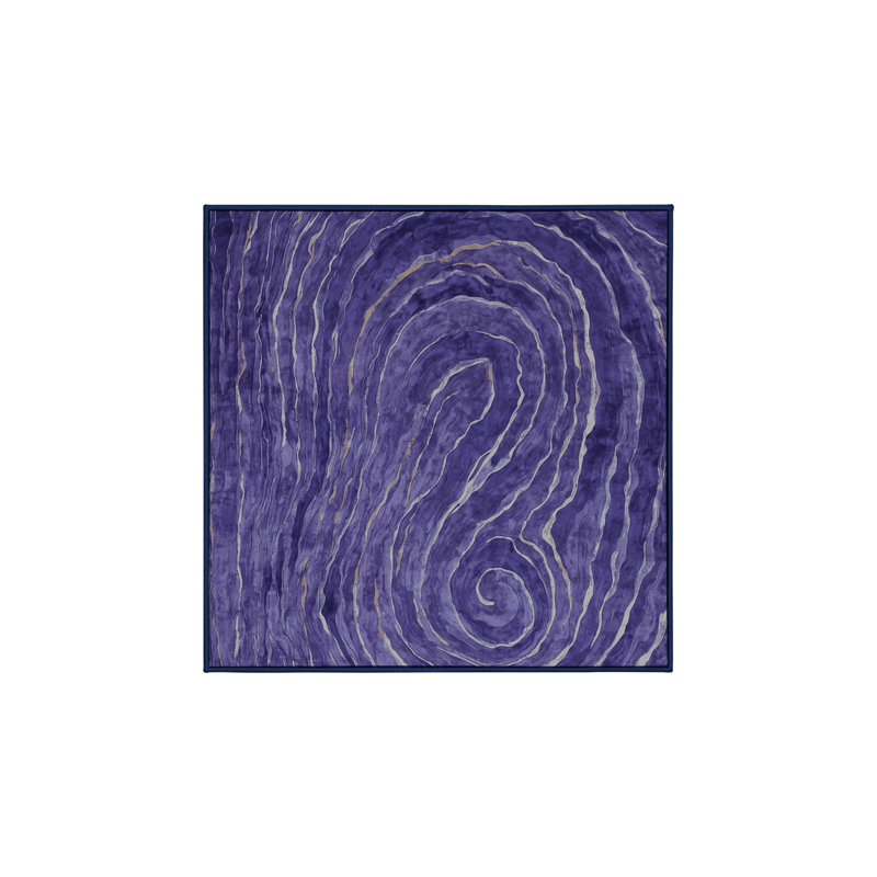 Tapis mauve lavable à la machine, Carré 5 pi