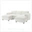 Canapé modulaire en U avec poches de rangement, 2 repose-pieds mobiles, coussins d'accoudoirs, combinaison libre, canapé moderne à 5 places Cloud pour salon et appartement-129410534
