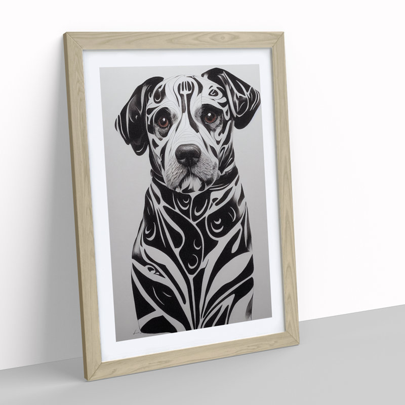 Sweet Dog - Framed Print, Oak Framed, 46cm H x 34cm W x 2cm D