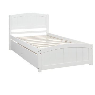 Jennaleigh Platform Storage Twin size Platform Bed with Two Drawers Solid Wood -  Red Barrel StudioÂ®, 2571BA930F644858A92359F5B286FD85