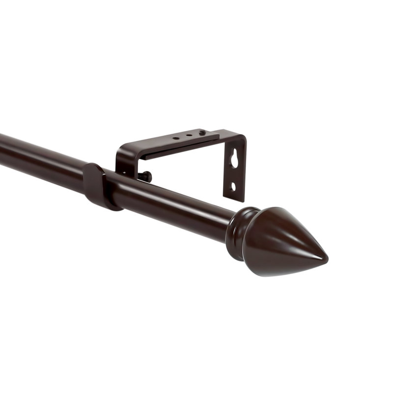 Tringle à rideaux simple Varennes, H 0,62 po x l 120 po x P 0,62 po, Bronze