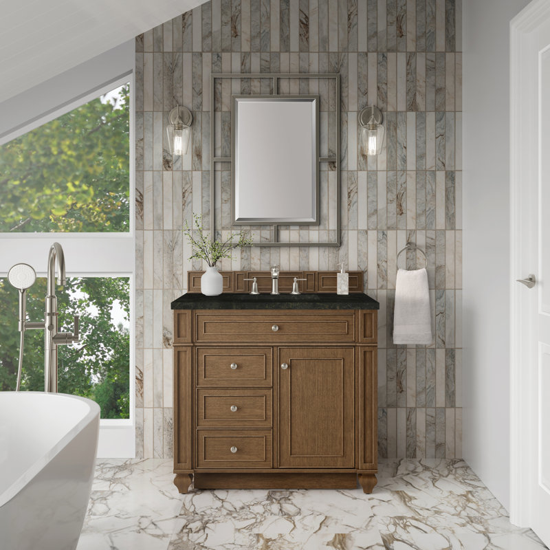 Meuble-lavabo simple 36 po Calisto, Brun selle, 8 po, Phantome Eclos
