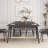 Fairy Nedek 5-Piece Modern Rectangular Sintered Stone Dining Table Set With 4 Grey Faux Leather Chairs-113578585