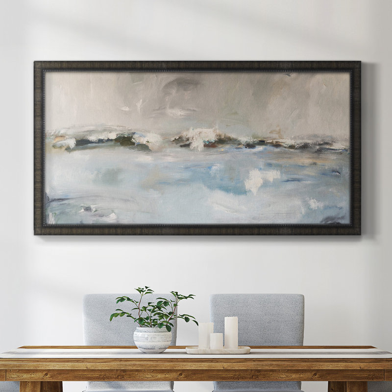 «Surf Sans Turf», peinture sur toile à cadre unique, H 29 po x l 53 po x P 1 po