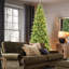 8FT Slim Christmas Tree With 500 Warm White LED Lights – 1612 PE+PVC Tips, Space-Saving Hinged Design, Easy Setup, Sturdy Metal Stand – Realistic Pencil Tree For Small Spaces-1044798666-1044798665