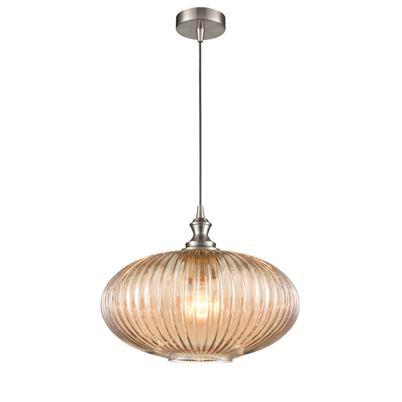 Soelch 1 - Light Satin Nickel Single Pendant, Brass, 15.6cm H x 12cm W x 12cm D