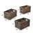 Bushong Bohemian Cottage Handwoven Hyacinth Rectangular Nesting Baskets with Handles (Set of 3)-1807567538