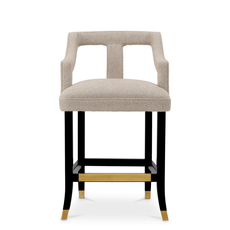 Roumier Upholstered Stool, Bar Stool (28.35" Seat Height)