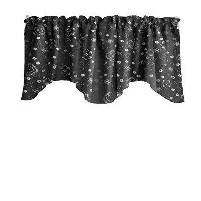 Cantonnière festonnée en mélange de coton 58 po Paisley