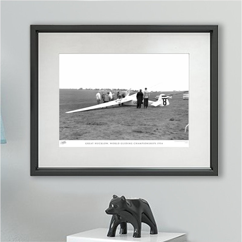 Great Hucklow, World Gliding Championships 1954 - Single Picture Frame Print, 60cm H x 80cm W x 2.3cm D