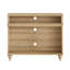 Meuble télé Scarlett pour meuble télé de 43 po, console de rangement en bois pour le salon, table de bout avec tablette de rangement, chêne